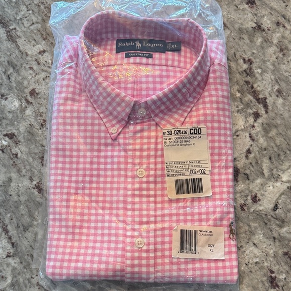 Ralph Lauren Other - Ralph Lauren Pink Gingham Button-Down Shirt